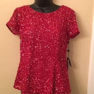 Red Sequent Blouse!! Size: 6